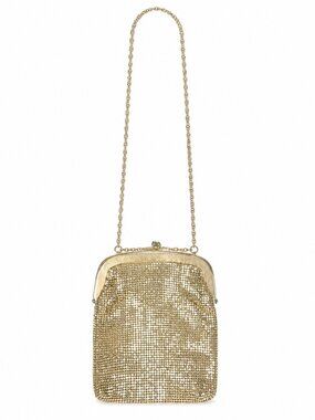 Vintage Handmade Gold Mesh Evening Bag / Whiting & Davis Style Chain Purse